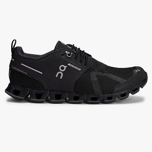 Black Women's On Cloud Waterproof Road Running Shoes | NZ-4361580