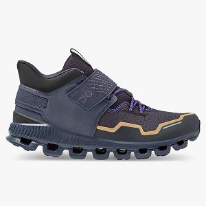 Navy / Black Men's On Cloud Hi Edge Defy Road Running Shoes | NZ-4095183